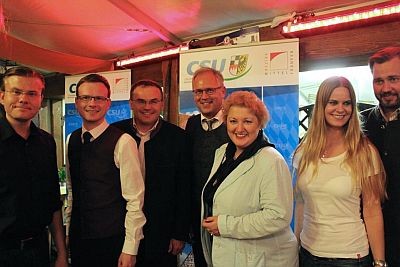 Gute Gespr�che gab�s mit Stadtrat Marcus K�nig, den Bezirksr�ten Peter Daniel Forster und Michael Maderer, Bezirkstagspr�sident Richard Bartsch und MdL Petra Guttenberger, Gemeinder�tin Stefanie Ritzke und Jochen Kohler