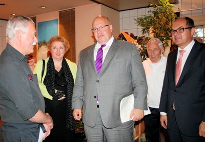 Besuch des Bundesumweltministers Peter Altmaier bei Metzgerei Ammon in F�rth-Burgfarrnbach