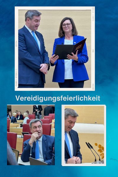 Dr. Markus Söder MdL wurde mit einem hervorragenden Ergebnis erneut zum Bayerischen Ministerpräsidenten gewählt. "Ich freue mich auf die 19. Legislaturperiode und auf die nächsten fünf Jahre der Zusammenarbeit".
Foto: Petra Guttenberger