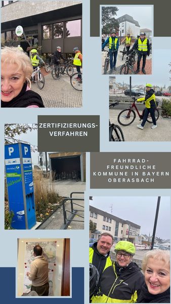 Zertifizierungsverfahren zur Auszeichnung als "Fahrradfreundliche Kommune in Bayern". Vieles ist in Oberasbach geschehen. Mich hat insbesondere der Servicegedanke begeistert, der von Ladesäulen für eBikes über Luftpumpensysteme für alle Fahrräder u.v.m. reicht. Ich hoffe, die Jury ist genauso begeistert wie ich. Im persönlichen Gespräch war der Radschnellweg, also ein Radweg ohne Ampeln, Fußgängerüberwege, Straßenkreuzungen etc. ein Thema. Ich werde mich nach dem Sachstand erkundigen und klären, woran es derzeit hakt.
Hier: Vor-Ort-Termin am 4. November 2024 in Oberasbach.
Fotos: Petra Guttenberger