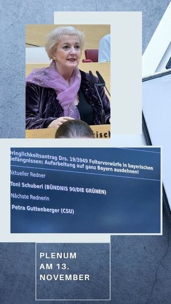 Foltervorwürfe in der JVA Gablingen - hier unter TOP6 im Plenum vorige Woche: Für uns ist eine lückenlose Aufklärung und maximale Transparenz das Gebot der Stunde. Vorverurteilungen und ein Generalverdacht gegen alle Mitarbeiterinnen und Mitarbeiter in den bayerischen JVA´s lehnen wir ab.
Foto: Pressestelle Landtag