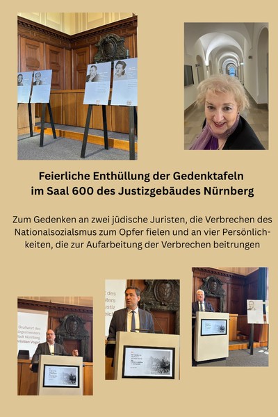 Erinnerungskultur und ein klares Bekenntnis zu einem "Nie wieder" ist heute wichtiger, denn je. Einen hervorragenden Beitrag leistet hierzu die Nürnberger Justiz, indem sie die Stationen der Nürnberger Prozesse erlebbar macht. Künftig weisen Tafeln auf die Persönlichkeiten der Nürnberger Prozesse hin. Natürlich wird auch der Opferseite Repsekt erwiesen.
Foto: privat
