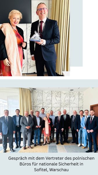 Eine Partnerschaft zwischen Deutschland und Polen ist von besonderer Bedeutung. Nicht nur im Bereich der NATO, sondern als Stabilität. Hier im Gespräch mit dem Vertreter des polnischen Büros für nationale Sicherheit.
Fotos: Poln. Vertretung