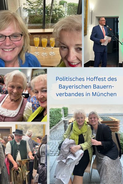 Positiv und in der Produktion am Puls der Zeit präsentierten sich die Vertreterinnen und Vertreter der Landwirtschaft. Wunderschön die Ehrenlandesbäuerin, meine frühere Kollegin Annemarie Biechel.
Fotos: Petra Guttenberger und privat