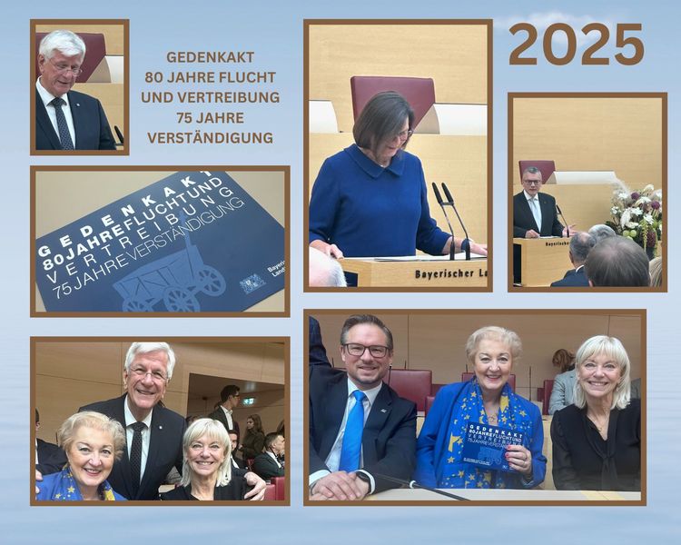 Mit einem beeindruckenden Festakt hat der Bayerische Landtag diesem wichtigen Ereignis gedacht. Brilliant, die Festreden des Leiters der Staatskanzlei und Staatsminister Florian Herrmann MdL und des Landesvorsitzenden des Bundes der Vertriebenen Christian Knauer, umrahmt durch Landtagspräsidentin Ilse Aigner, sowie musikalisch gestaltet von der Gruppe "Maxjoseph". Für mich ist es besonders beeindruckend, dass Menschnen nach diesen tragischen Ereignissen zur Verständigung fähig waren und in Bayern eine neue Heimat gefunden haben.
Fotos: CSU-Fraktion und P. Guttenberger