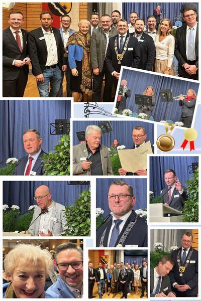 Highlight zum Jahresauftakt - Obermichelbachs 1. B&uuml;rgermeister Bernd Zimmermann begr&uuml;&szlig;t alle G&auml;ste zum Neujahrsempfang. Mit der Silbernen Ehrennadel wurden Fritz Roscher, Heinz Pillipp und der Schriftsteller Ewald Arenz ausgezeichnet, der den Abend mit einer witzigen und spritzigen Lesung bereicherte. Einmal mehr eine sehr gute Gelegenheit, mit den B&uuml;rgerinnen und B&uuml;rgern im Landkreis F&uuml;rth ins Gespr&auml;ch zu kommen.
Fotos: P. Guttenberger 