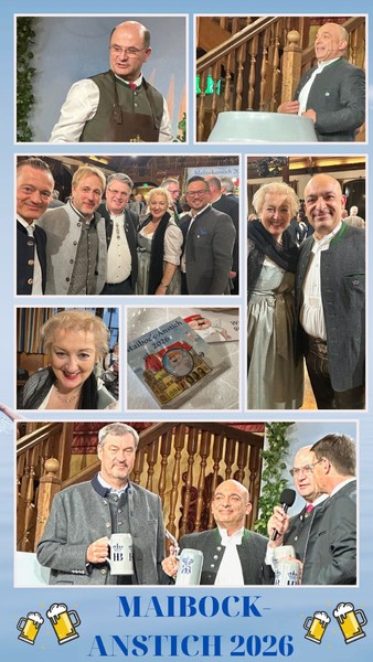 Dass der Maibock dabei als das Traditionsgetränk des Frühlings einen hervorragenden Eindruck machte und auch unser Finanzminister Albert Füracker mit einer starken und launigen Rede den richtigen Auftakt zum Fassanstich gab, versteht sich von selbst.
Fotos: privat